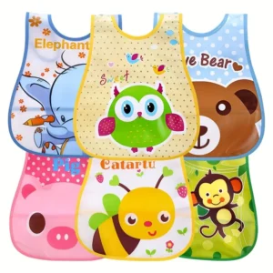 3 bavoirs aléatoires pour bébé