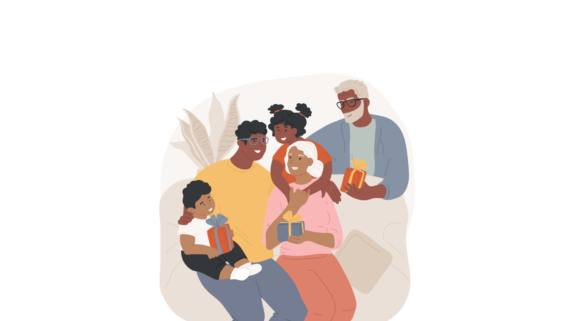 Family Education Presentation In Pastel Cute Illustrated Style