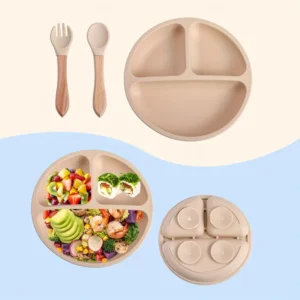 Set de couverts bébé en silicone (3 pièces)