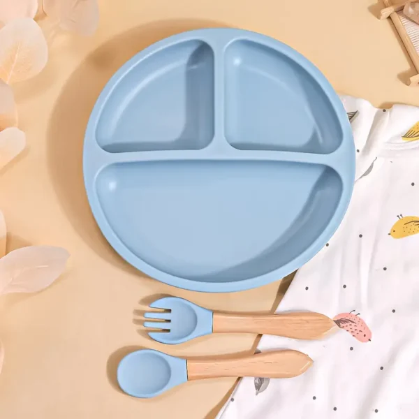 Set de couverts bébé en silicone (3 pièces) – Image 4