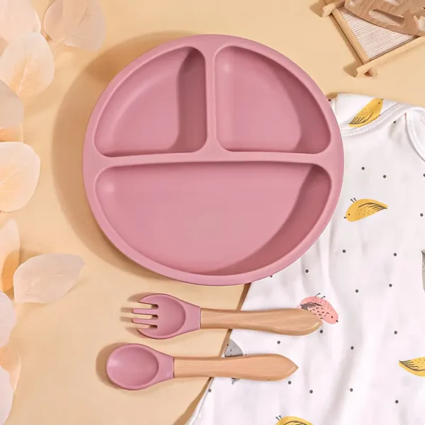 Set de couverts bébé en silicone (3 pièces) – Image 6