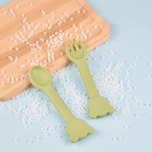 Set de couverts bébé en silicone (3 pièces) – Image 4